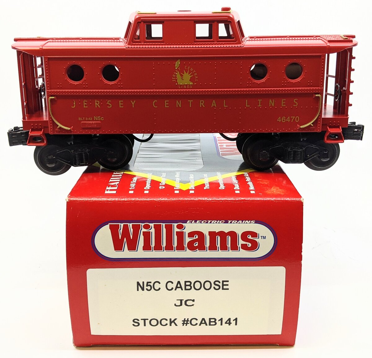 Williams CAB141 O Gauge Jersey Central N5C Caboose #46470