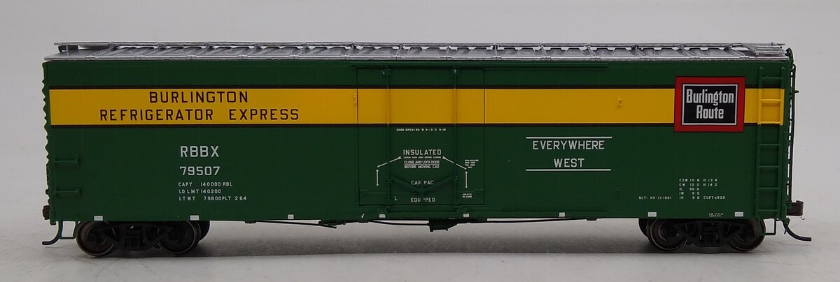 Atlas 20001364 HO Burlington Route/RBBX 50' Plug Door Boxcar #79507