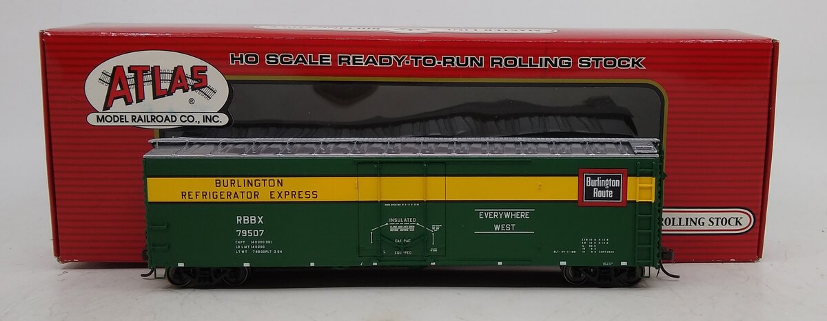Atlas 20001364 HO Burlington Route/RBBX 50' Plug Door Boxcar #79507