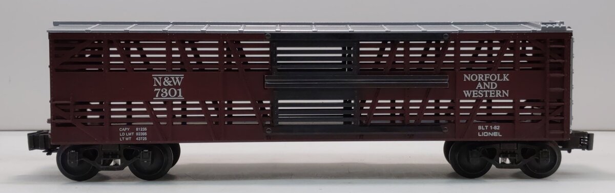 Lionel 6-7301 O Gauge Norfolk & Western Cattle Car