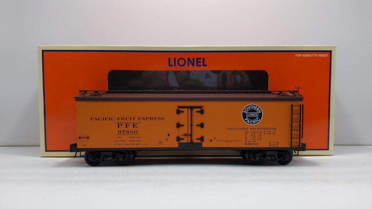 Lionel 6-27361 O Gauge Pacific Fruit Woodsided Reefer #97680