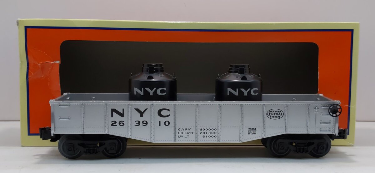 Lionel 6-26391 O NYC Gondola w/Containers