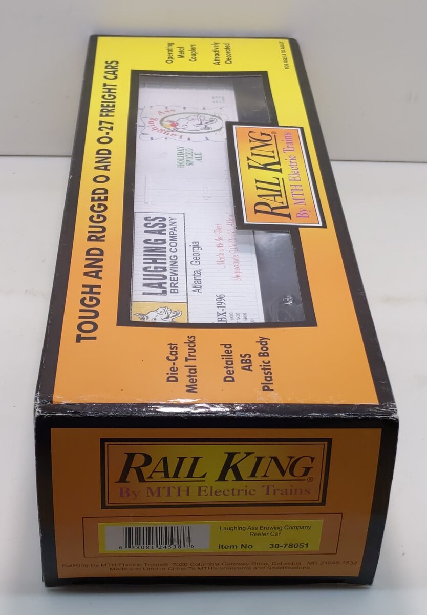 MTH 30-78051 O Gauge Laughing Ass Brewing Company Refrigerator Car