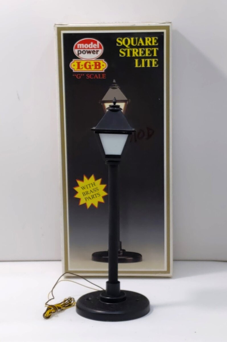 Model Power 988 G Scale Brass Post Square Frosted Street Lite
