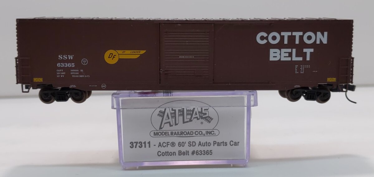 Atlas 37311 N Scale Cotton Belt 60' SD Autoparts Car #63365