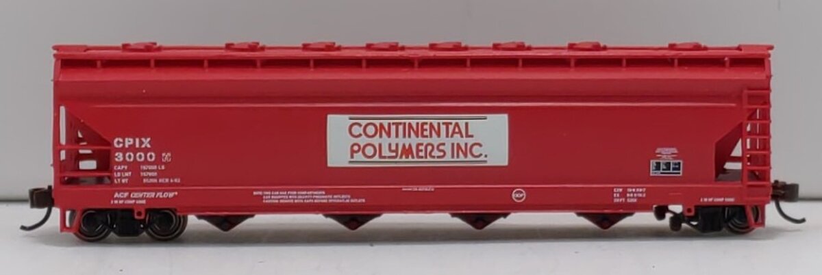 Bachmann 17562 N Continental Polymers ACF 56' 4-Bay Center Flow Hopper #3000
