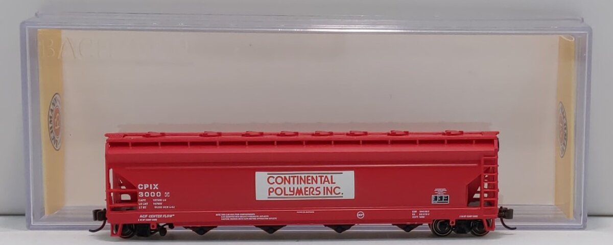 Bachmann 17562 N Continental Polymers ACF 56' 4-Bay Center Flow Hopper #3000