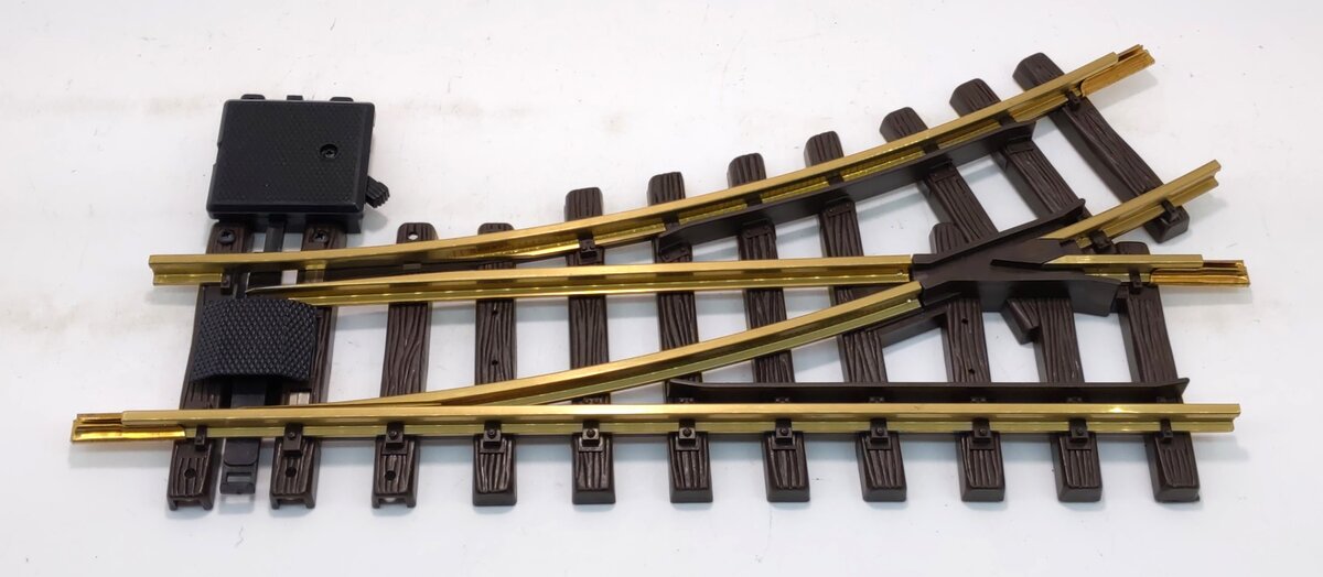 LGB 12100 G Gauge Brass 30° Left Hand Manual Switch Turnout