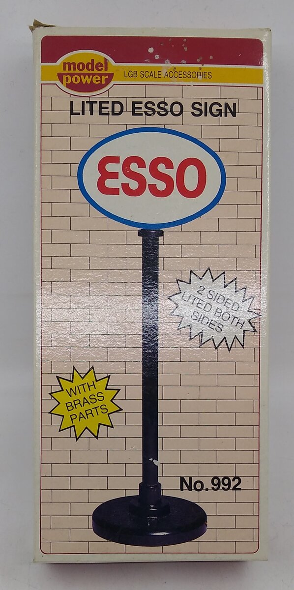 Model Power 992 G Scale Esso Station Sign