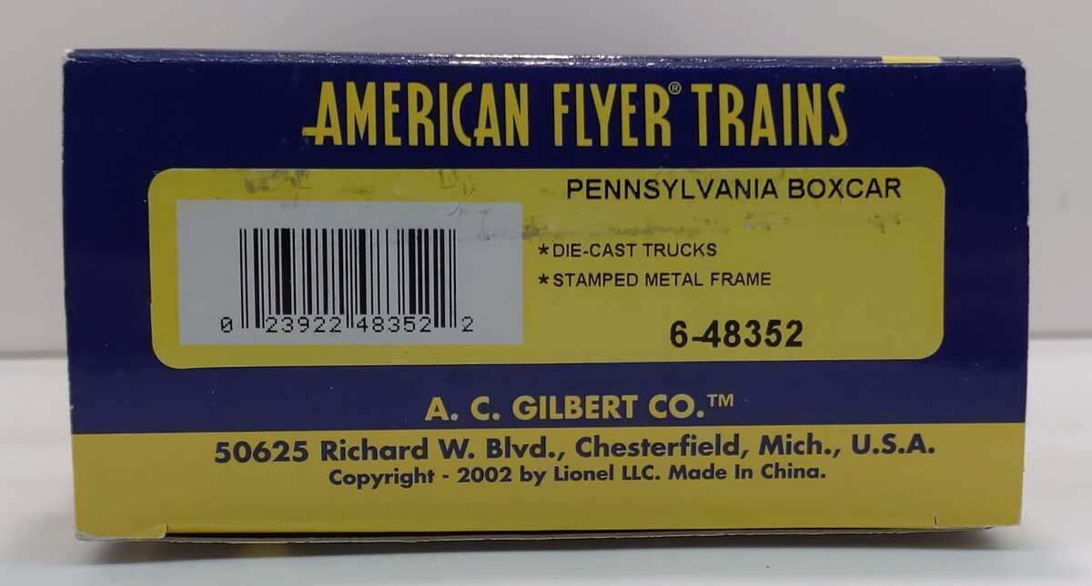 American Flyer 6-48352 S Scale Pennsylvania Boxcar #41733