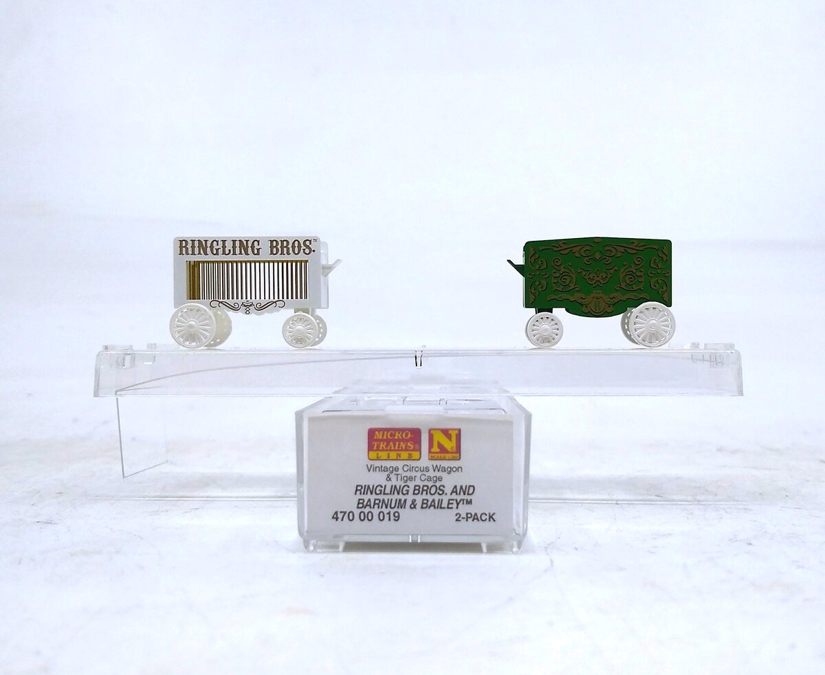 Micro-Trains 47000019 N RBBX Vintage Circus Wagon & Tiger Cage (Set of 2)