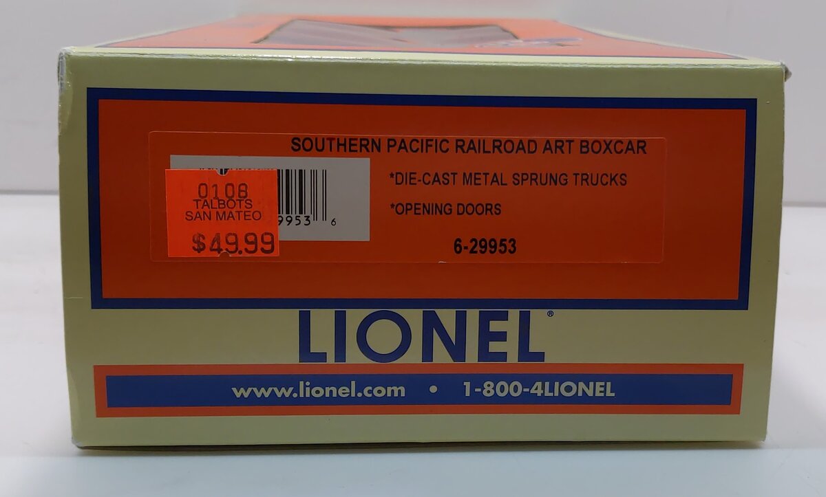 Lionel 6-29953 O Gauge Southern Pacific Railroad Art Boxcar #4