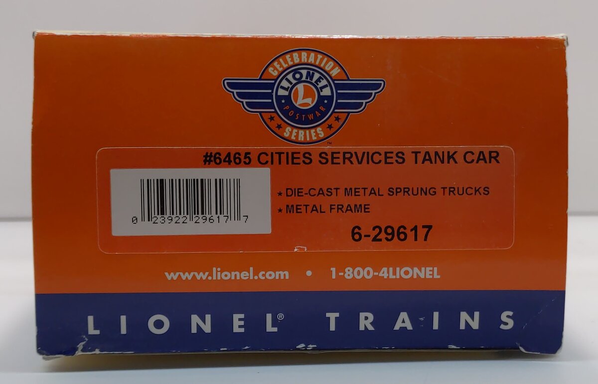 Lionel 6-29617 PWC #6465 Cities Services Tank Car V2