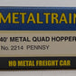 Model Power 2214 HO Pennsylvania 40' Metal Quad Hopper #5911