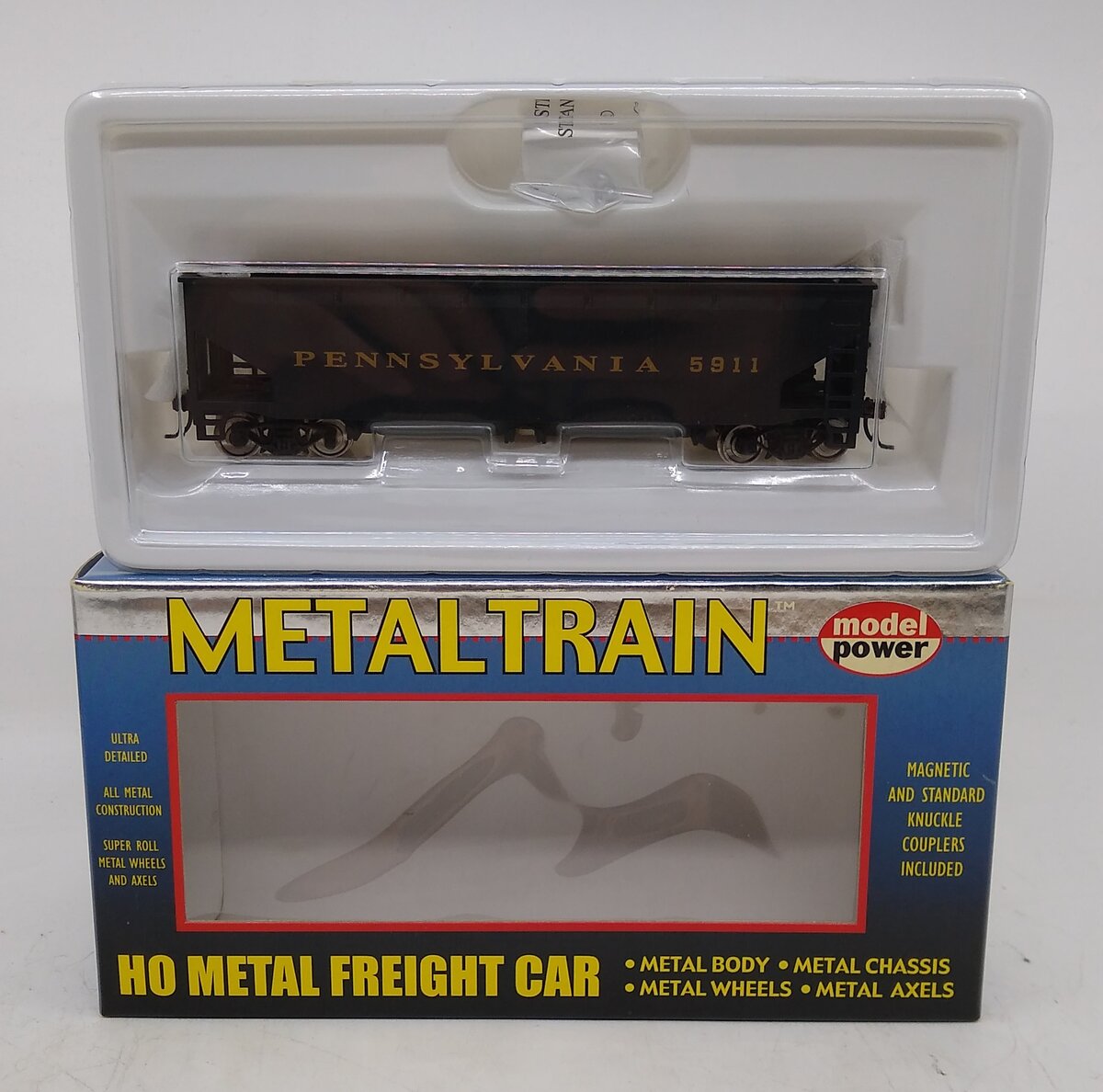 Model Power 2214 HO Pennsylvania 40' Metal Quad Hopper #5911