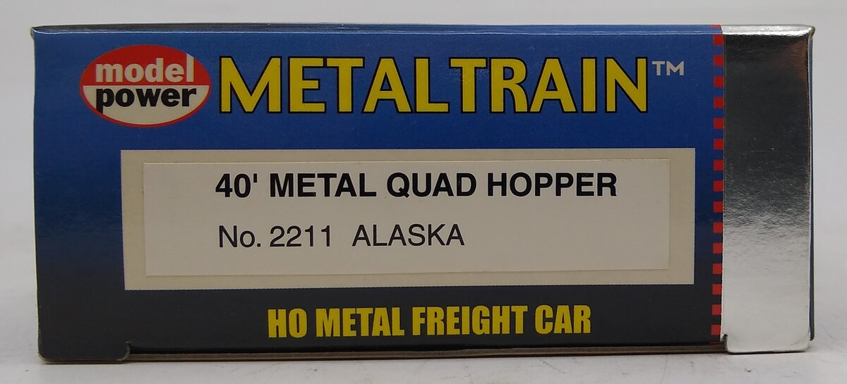 Model Power 2211 HO AAR Alaska 40' Metal Quad Hopper #13843