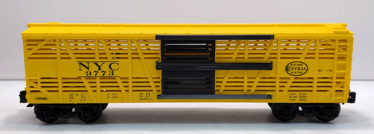 Lionel 6-9773 O Gauge New York Central Cattle Car