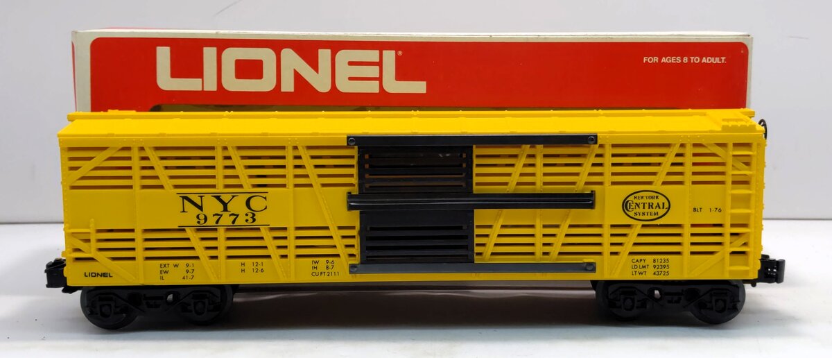 Lionel 6-9773 O Gauge New York Central Cattle Car