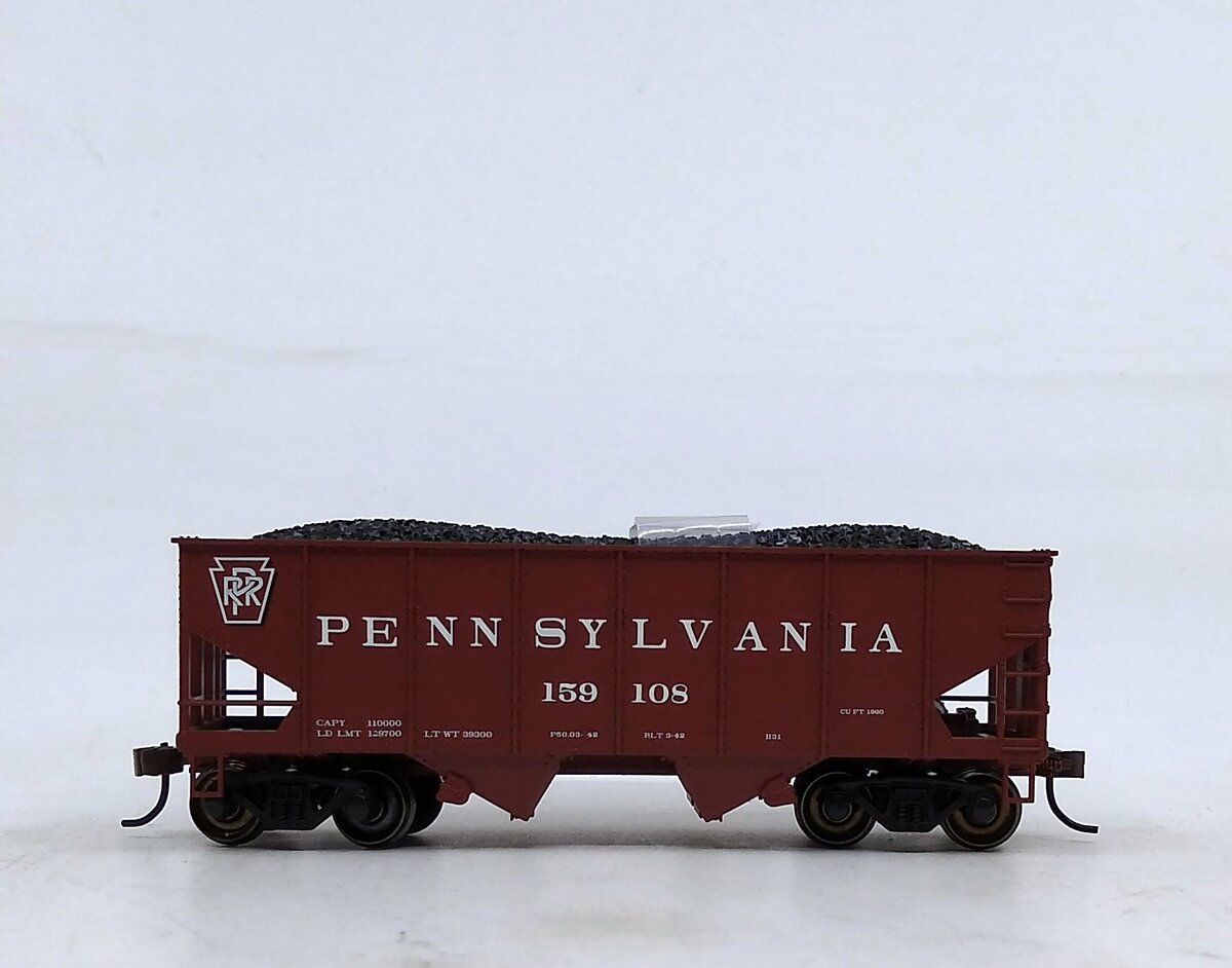 Bachmann 19501 HO Pennsylvania 55-Ton Outside-Braced Hopper w/Load #159108
