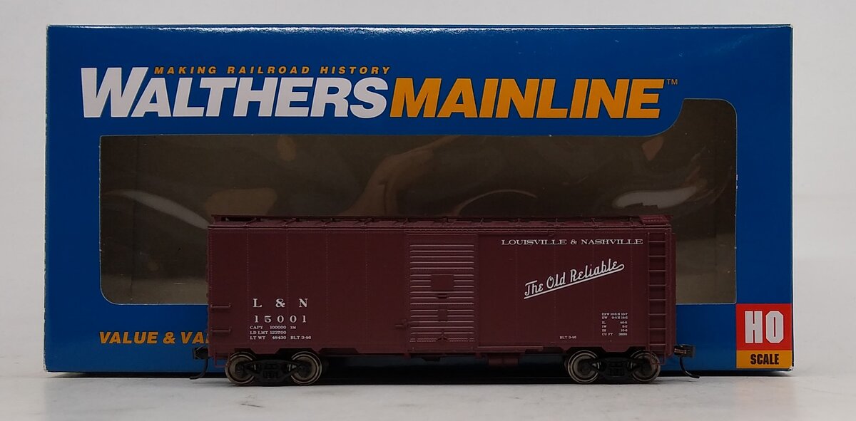 Walthers 910-1679 HO Louisville & Nashville 40' AAR 1944 Boxcar #15001