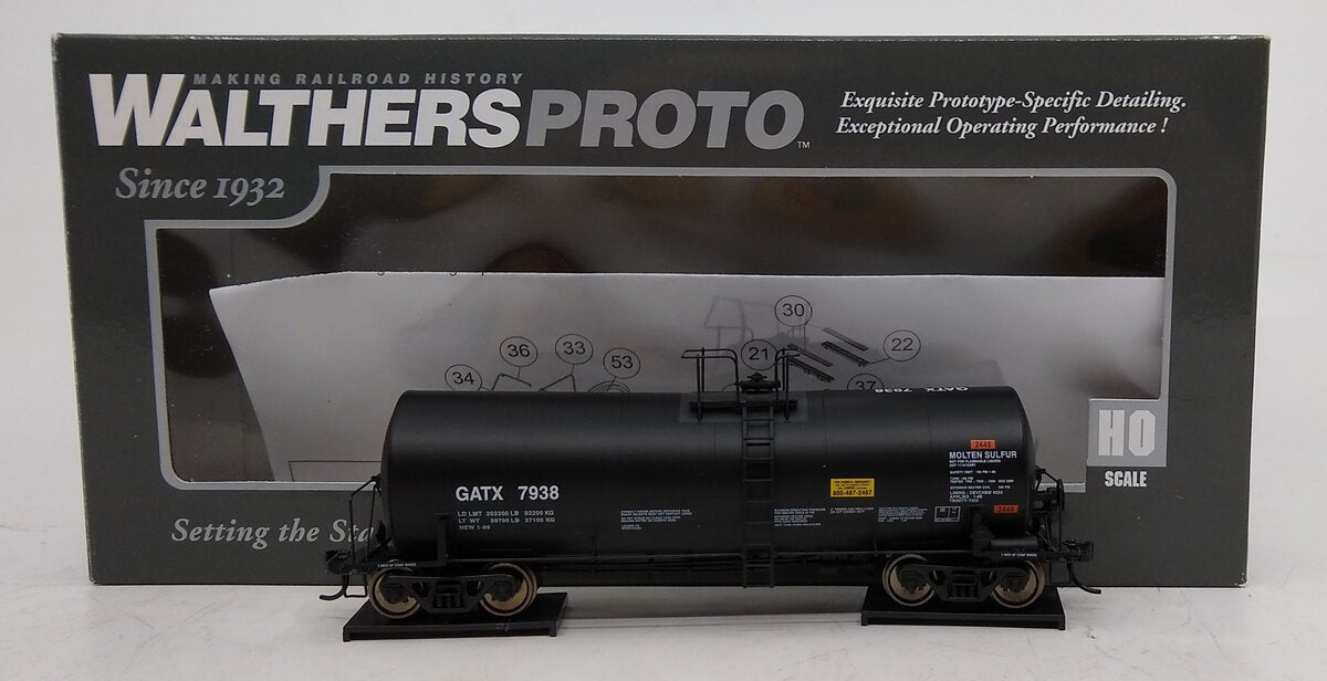 Walthers 920-100003 HO GATX Proto 40ft 14K Tank #7938