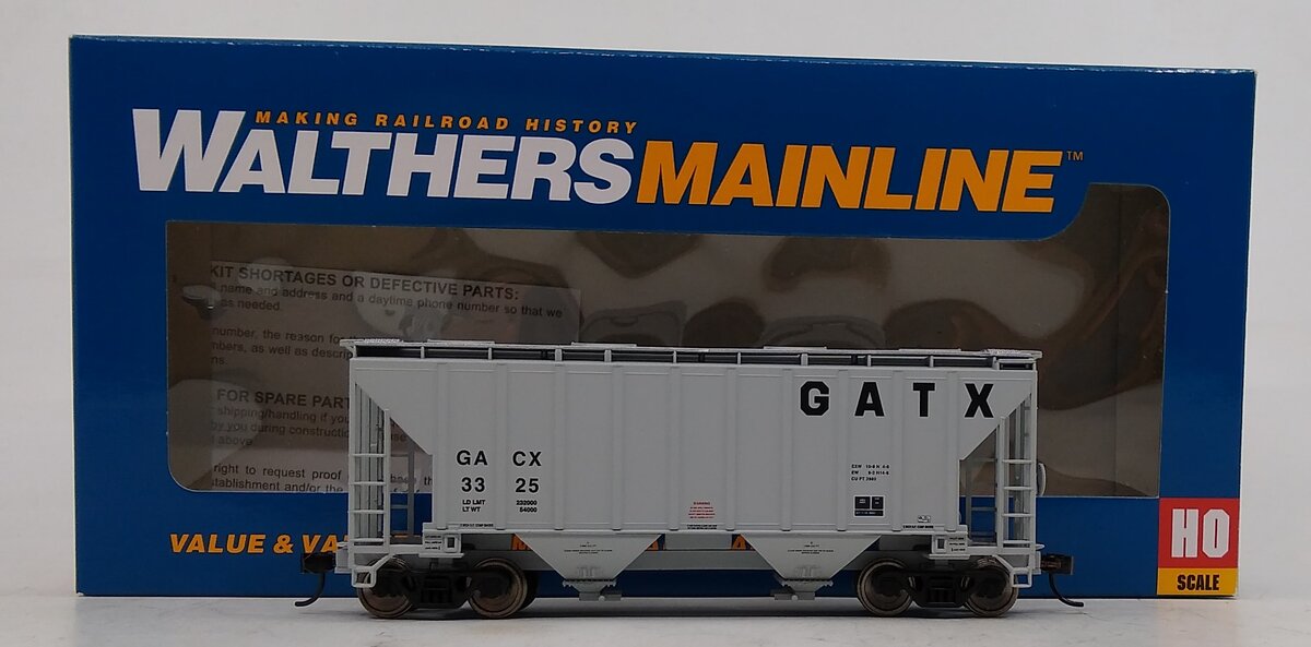Walthers 910-7112 HO GATX 37' Covered Hopper #3325