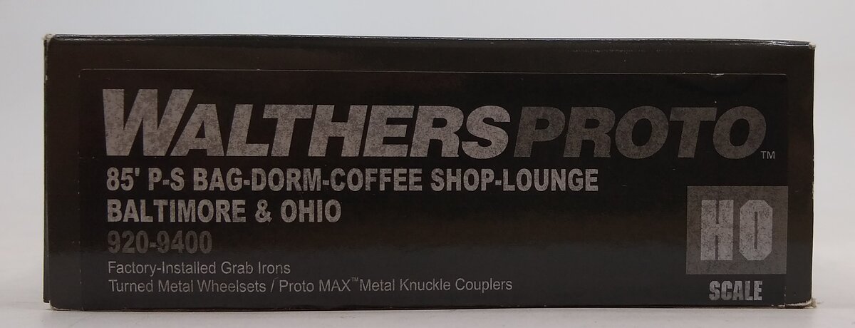 Walthers 920-9400 HO B&O Capitol Limited 85' P-S Baggage-Dorm-Coffee Shop-Lounge
