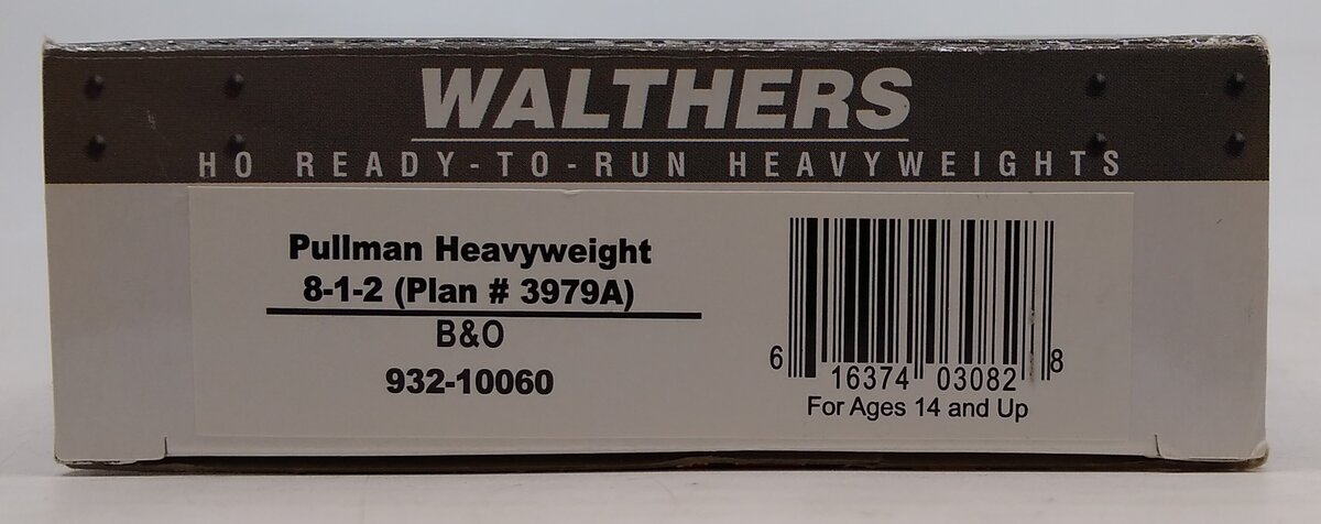 Walthers 932-10060 HO Scale B&O 8-1-2 Pullman Heavyweight Passenger Car