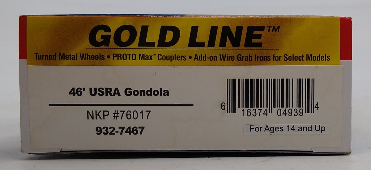 Walthers 932-7467 HO Scale Nickel Plate Road 46' USRA Gondola #76017