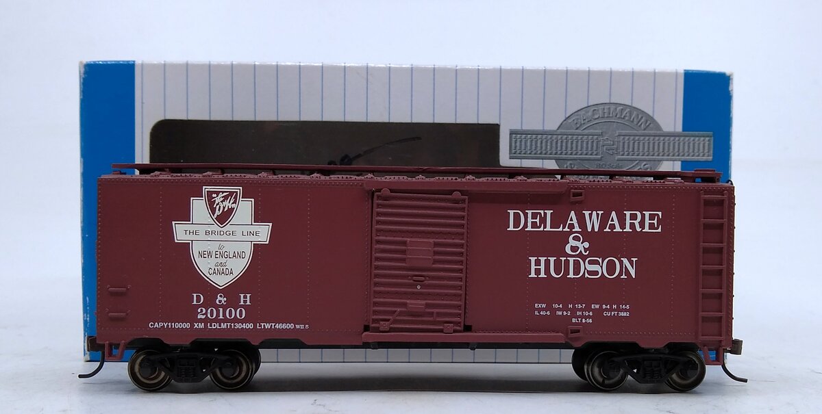 Bachmann 17026 HO Delaware & Hudson 40' Steel Boxcar #20100