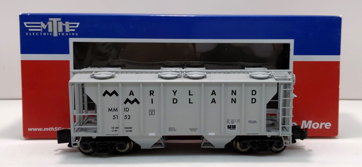 MTH 35-75005 S Gauge Maryland Midland PS-2 2-Bay Hopper #5152
