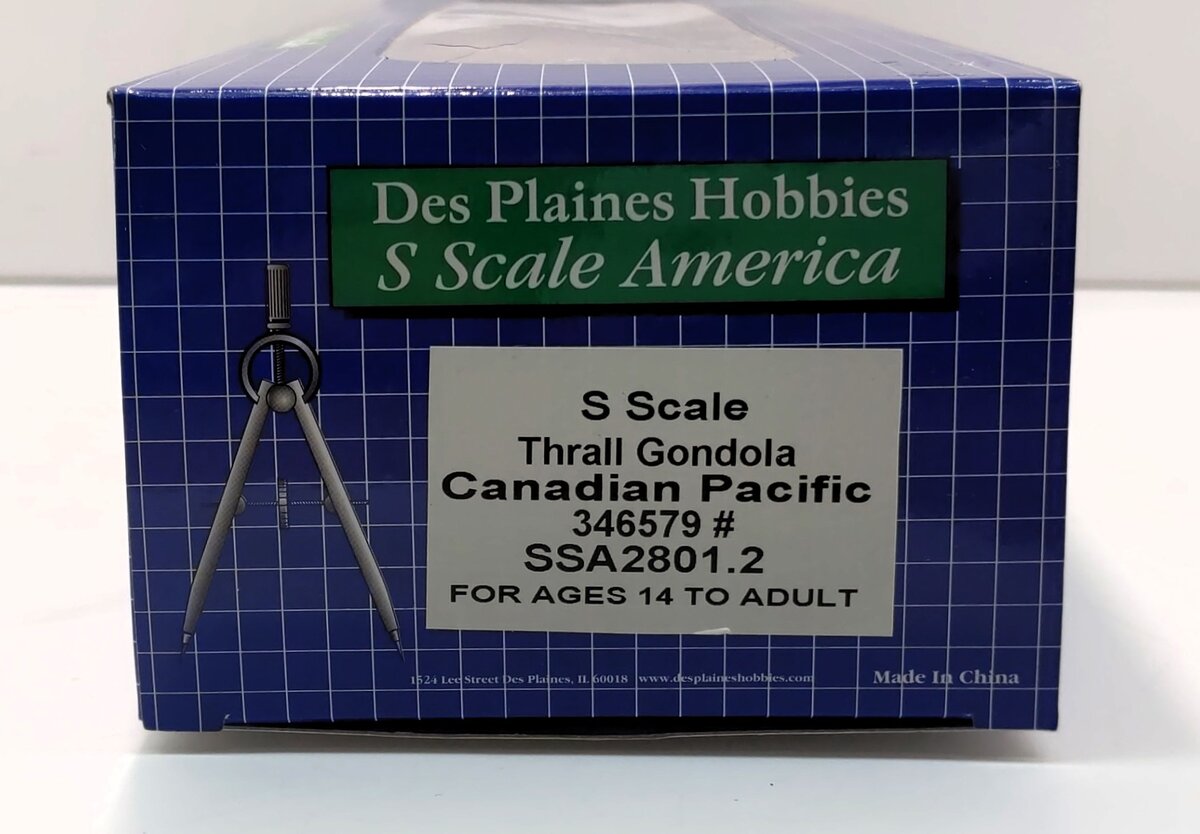 Des Plaines Hobbies SSA2801.2 S Canadian Pacific Thrall Gondola #346579 LN/Box