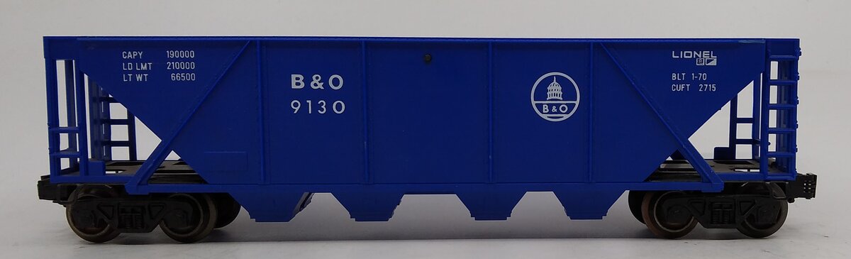 Lionel 6-9130 O Gauge Baltimore & Ohio Blue Quad Hopper Car