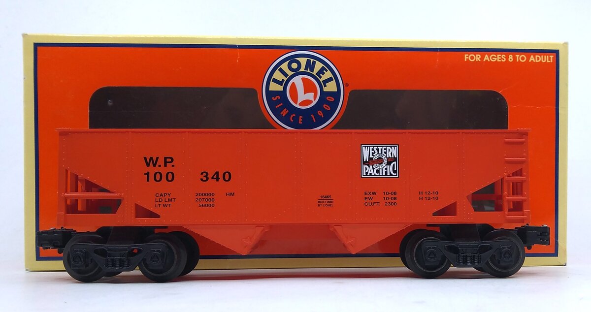 Lionel 6-16465 O Gauge Western Pacific Hopper #100340