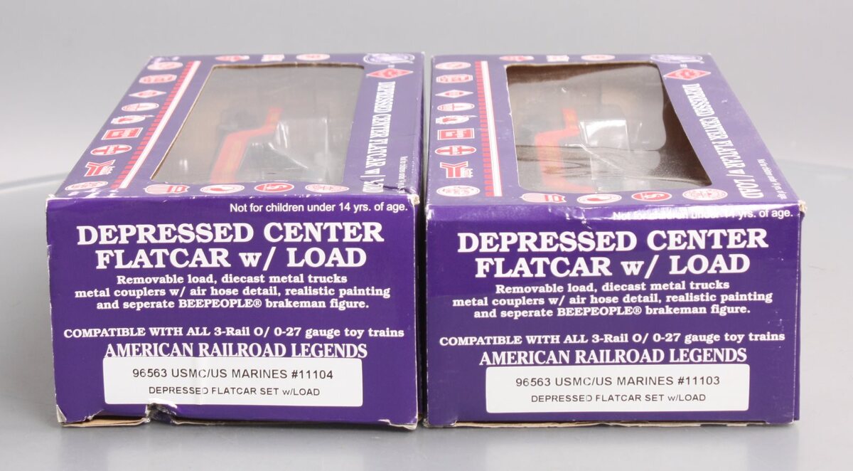 RMT 96563 O USMC Depressed Center Flatcar #11103/11104 (Set of 2)