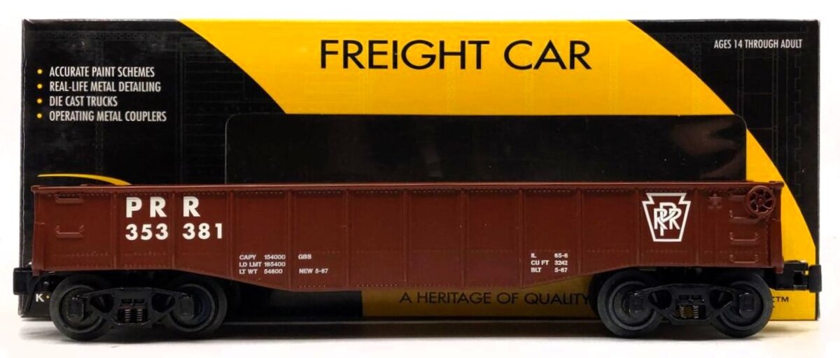 Lionel 6-22648 O Gauge Pennsylvania Gondola #353381