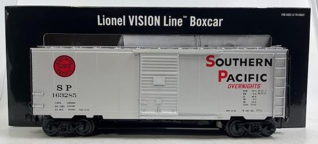 Lionel 2126410 O Vision Line Southern Pacific Boxcar #163285 with Sound