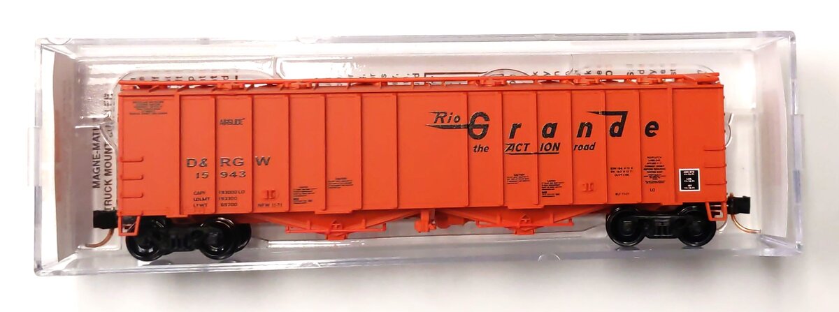 Micro-Trains 09800070 N DRGW 4180 cu ft Airslide Covered Hopper #15943