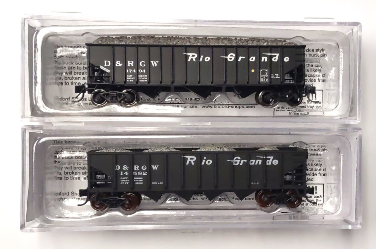 Bluford Shops 14292 N Rio Grande 70 Ton 14-Panel 3-bay Hopper (Set of 2)