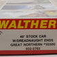 Walthers 932-2763 HO Great Northern 40' Stock Car with Dreadnaught Ends Kit