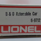 Lionel 6-9712 O Gauge Baltimore & Ohio Automobile Car