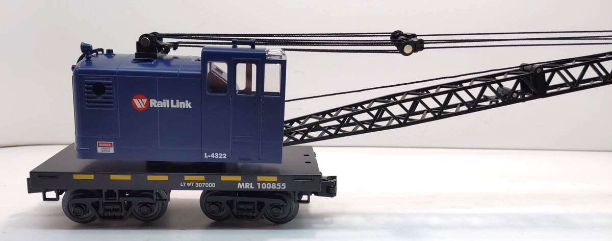 MTH 30-79582 O Montana Rail Link RailKing American Crane Car #100855