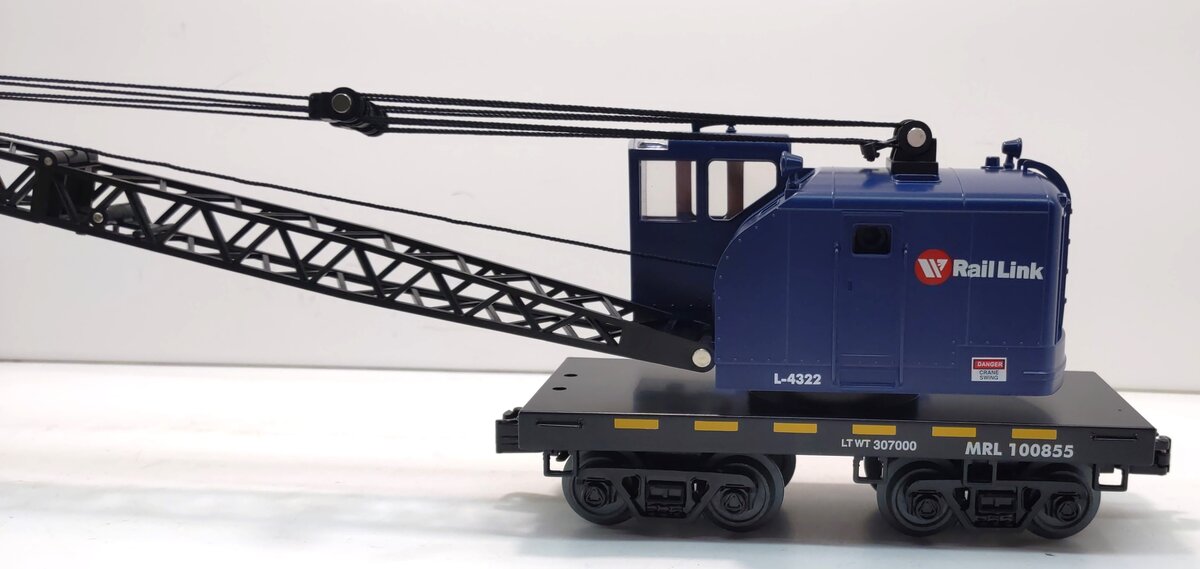 MTH 30-79582 O Montana Rail Link RailKing American Crane Car #100855
