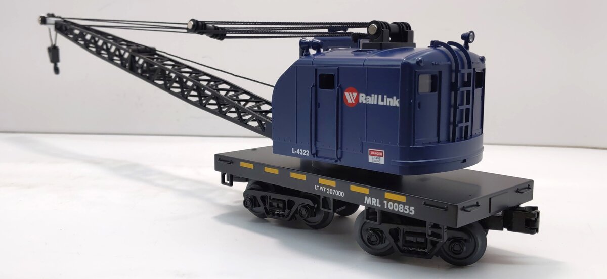MTH 30-79582 O Montana Rail Link RailKing American Crane Car #100855