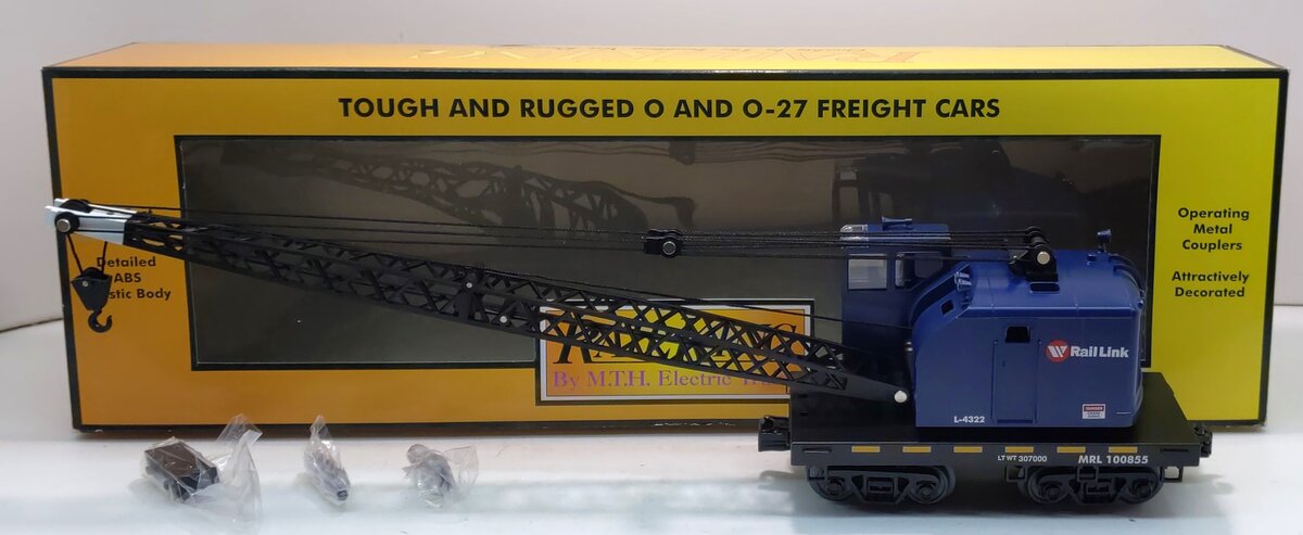 MTH 30-79582 O Montana Rail Link RailKing American Crane Car #100855