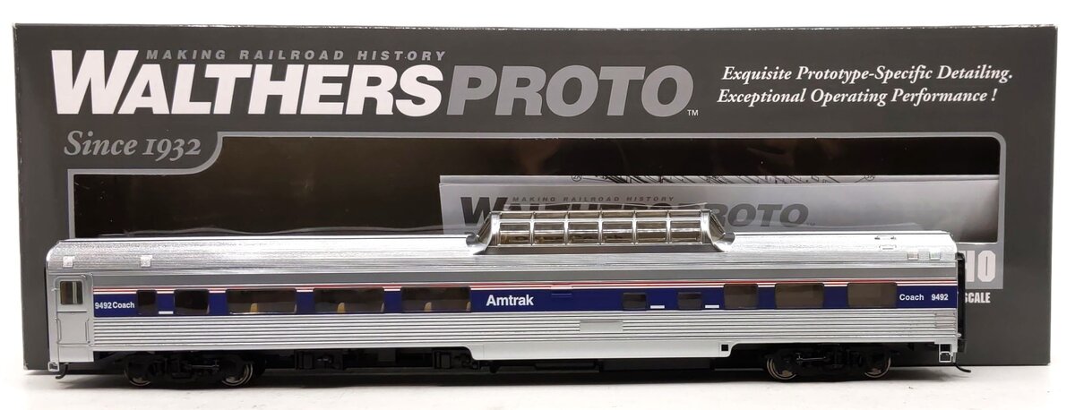 Walthers 920-13021 HO Amtrak 85' Budd Dome Coach - Ready to Run