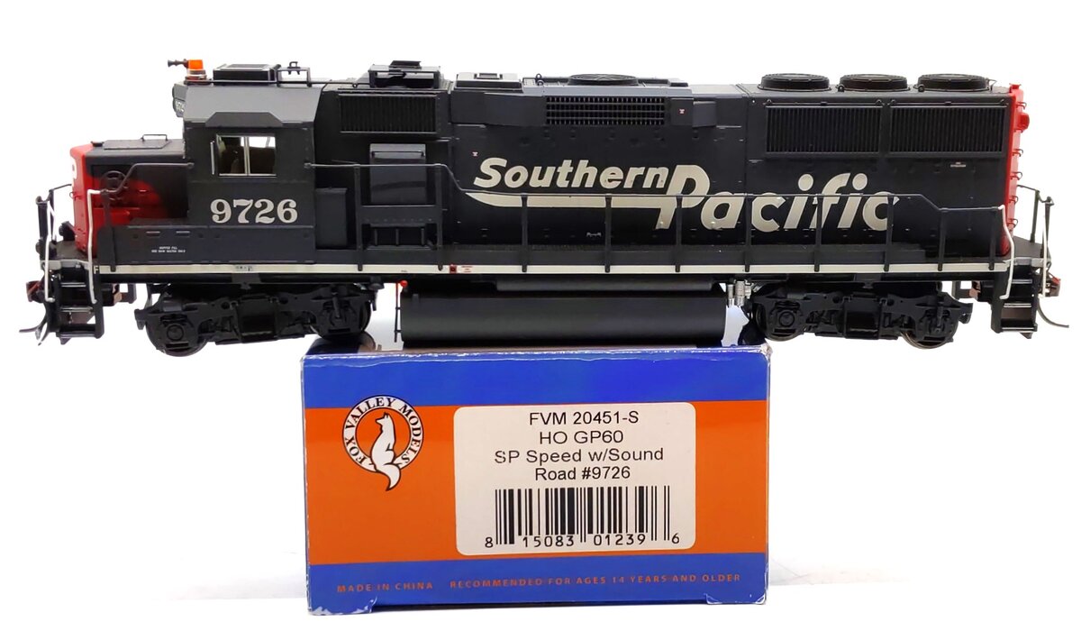 Fox Valley Models 20451-S HO Southern Pacific GP60 DCC with ESU LokSound #9726