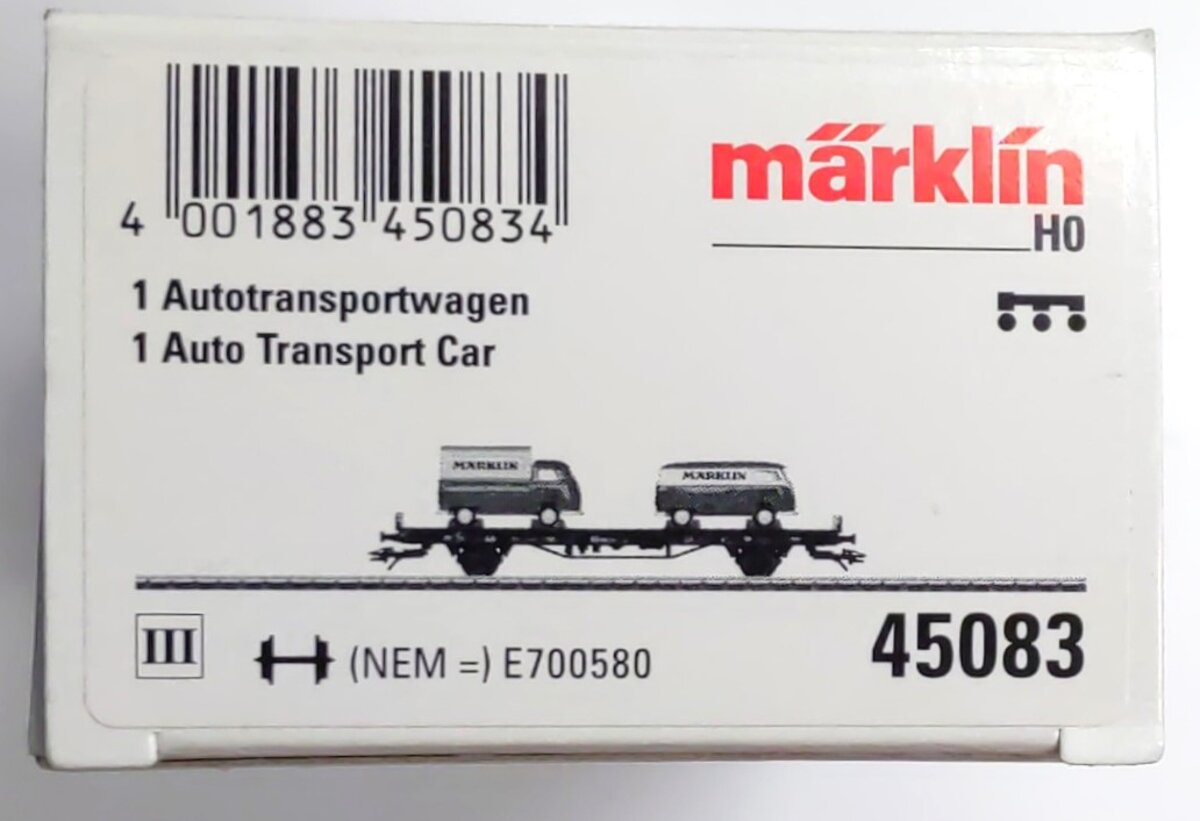 Marklin 45083 HO Auto Transport Car with Volkswagen with "Märklin" Bus (2)