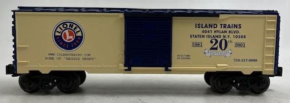 Lionel 6-36229 O Gauge Island Trains 20th Anniversary BoxCar