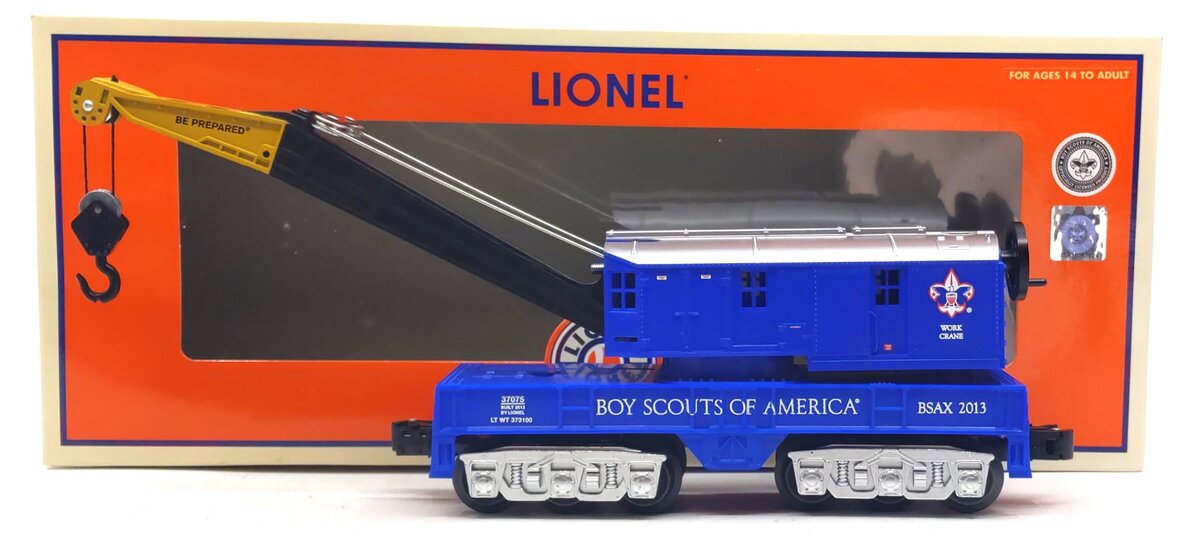 Lionel 6-37075 O Boy Scouts BSA 6-Wheel Truck Crane Car